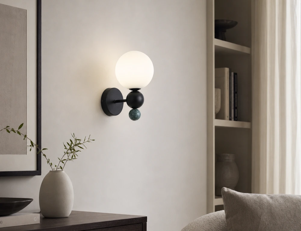 Designer Marble Ball Wall Fixture From Strong Lighting